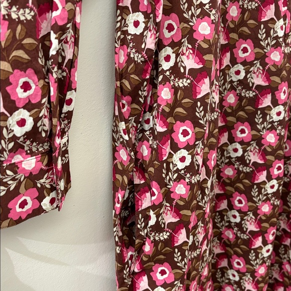 J. McLaughlin Berlin Dress - Coffee and Pink mountain floral - NWT - XL - Picture 5 of 6